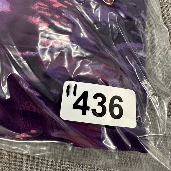 Jonathan Martin Dress Tie Dye Purple Elastic waist split cut Sleeves Stretch Sma - Picture 13 of 13